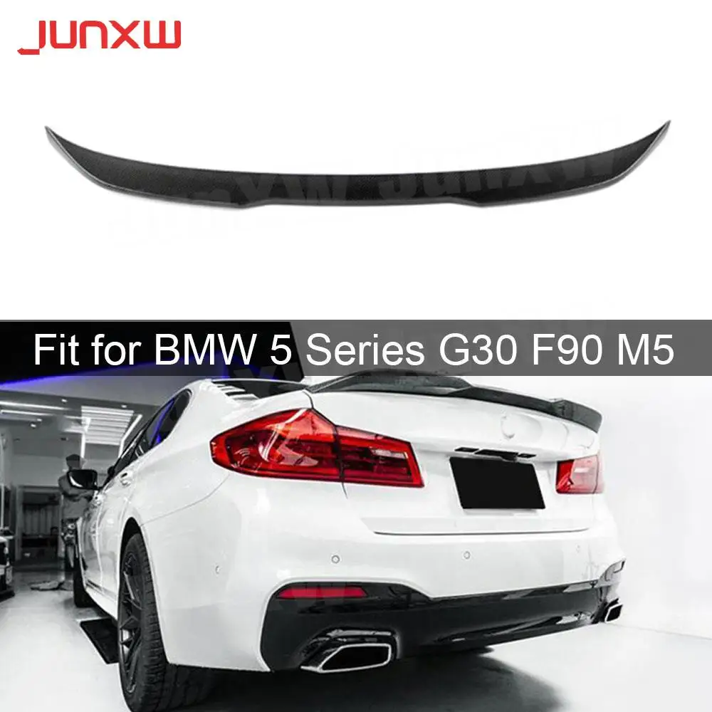 ABS Rear Spoiler Boot Wings for BMW 5 Series G30 F90 M5 Sedan 2017-2020 Duck wings Car Styling Gloss Black Carbon Look