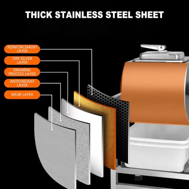 Commercial Stainless Steel Marinating Machine, Computer Controlled Food Tumbling Marinator for Chicken Steak