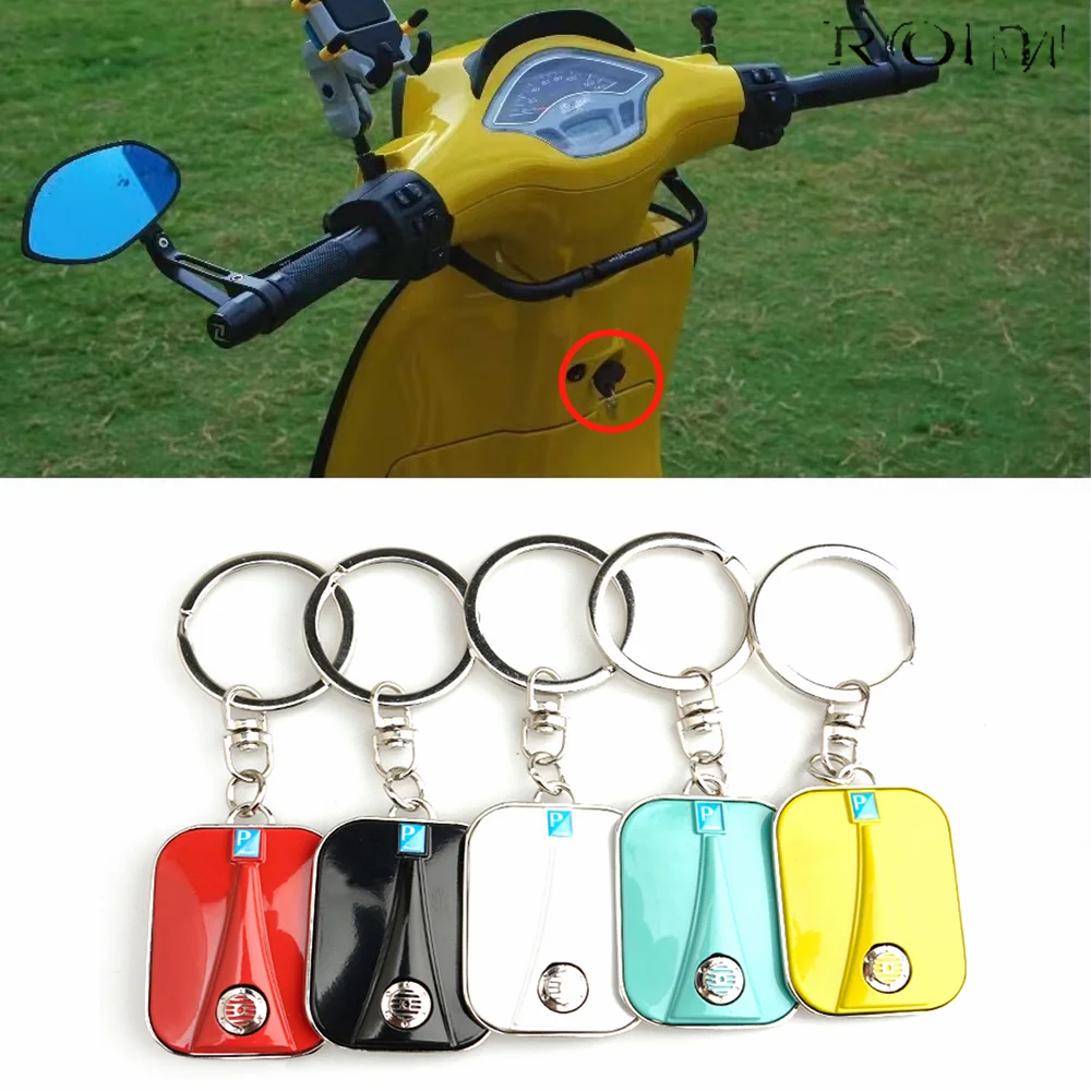 For Piaggio Vespa Sprint Primavera 150 155 GTS 300 300ie GTV LX LXV 150 125 S DIY Gifts Keyring Zinc Alloy Keychain Motorcycle