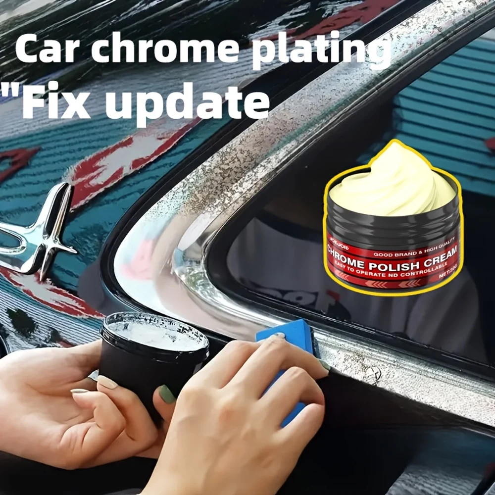 تحديث JOKJOK مطلي بالكروم لنوافذ السيارة - مادة ABS، مقاس عالمي، يعيد اللمعان والسطوع إلى مطلي بالكروم S