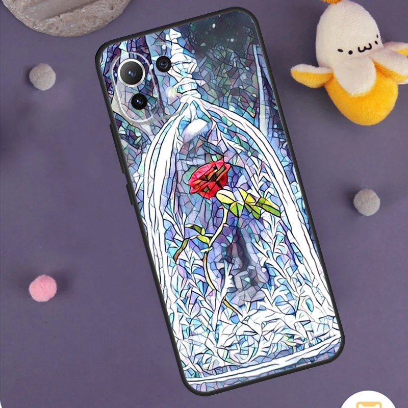 Stained Glass Rose Galaxys Case For POCO F6 X6 X5 X3 Pro M6 M5s F3 F5 Xiaomi 14 13 Ultra 12 Lite 11T 12T 13T Pro Cover