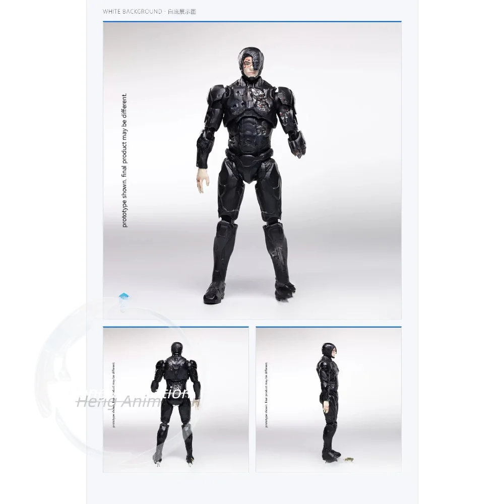 In Stock10CM RoboCop 2014 Damaged Black Version RoboCop Action Figure Collectible Statue