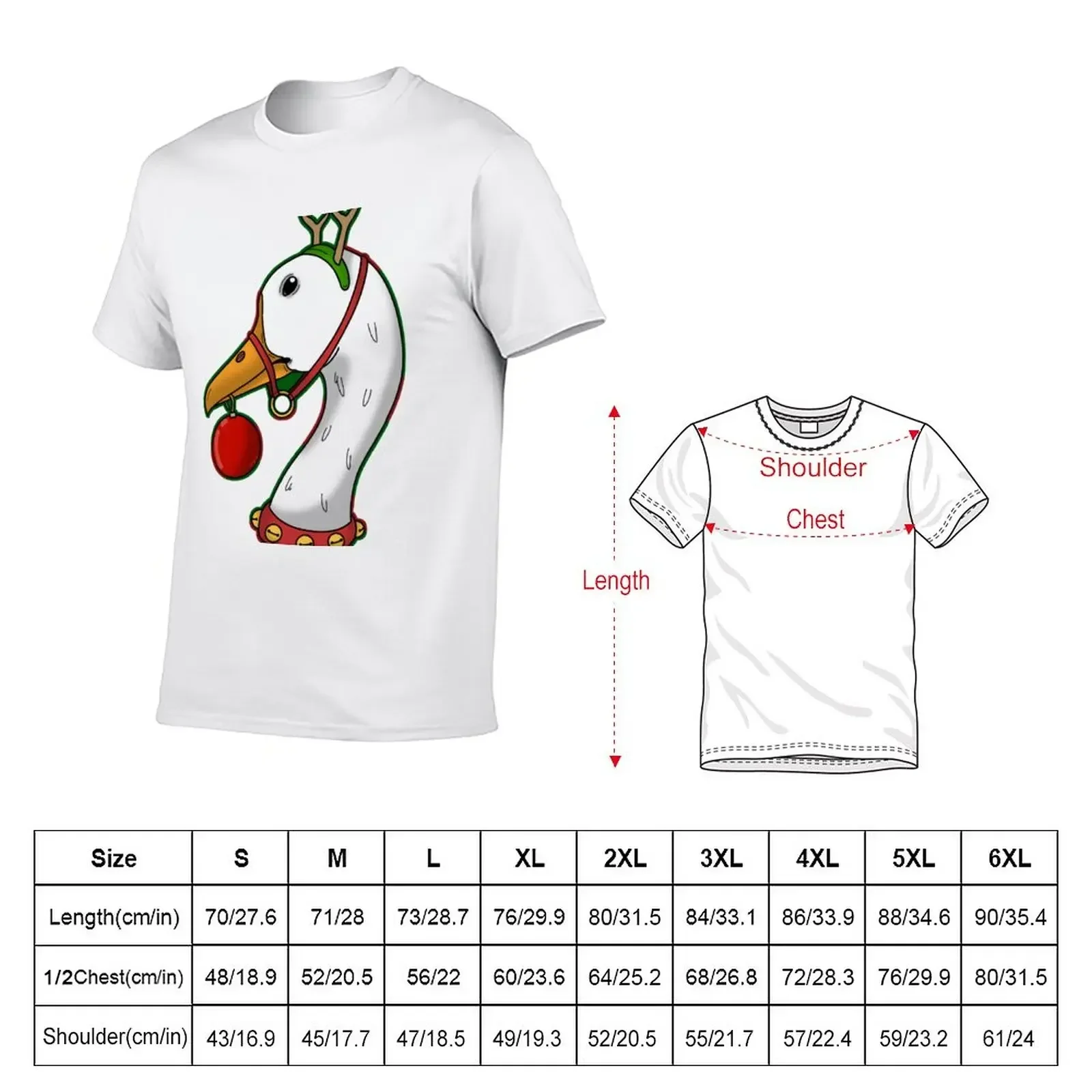 Christmas Goose (Larger Size) T-Shirt oversizeds plus sizes mens funny t shirts