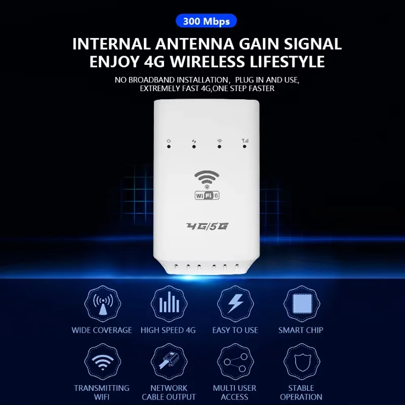 4G Routers WIFI6 High Speed Lte 4g Wifi Router Wireless Portable Wifi Hotspot Network 4g Router with Sim Card Slot