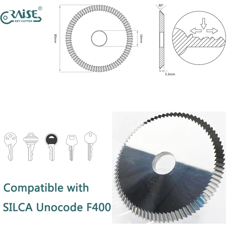 SILCA UNOCODE F400 Cutter U10W Cutting Wheel Locksmith Tools Replacement