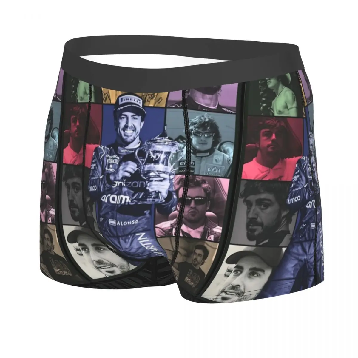 Fernando Alonso The Eras Men Long Underwear Boxer Shorts Panties Sexy Breathable Underpants for Male Plus Size