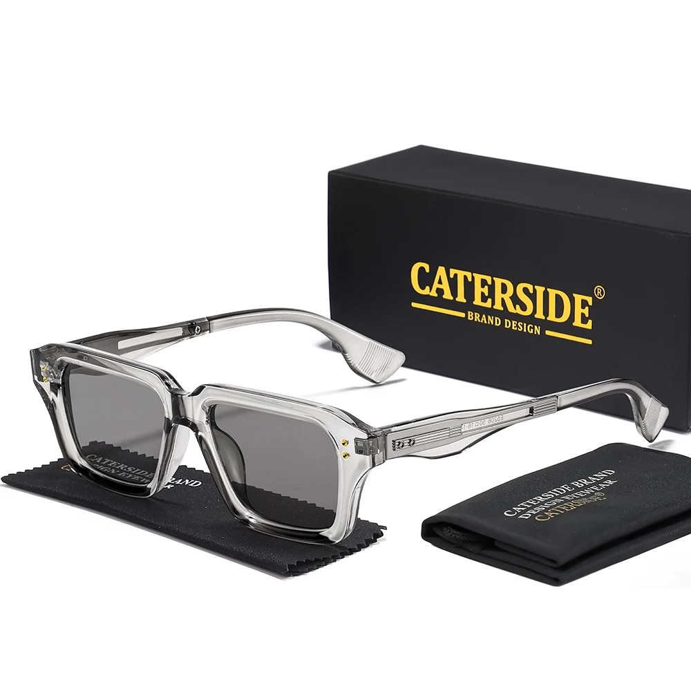 CATERSIDE Retro Quadratische Metall-Sonnenbrille für Männer, Modische Damen-Sonnenbrille, Outdoor-Reise-Fahrbrille, Dekorative Brille, UV400 – Detail 28