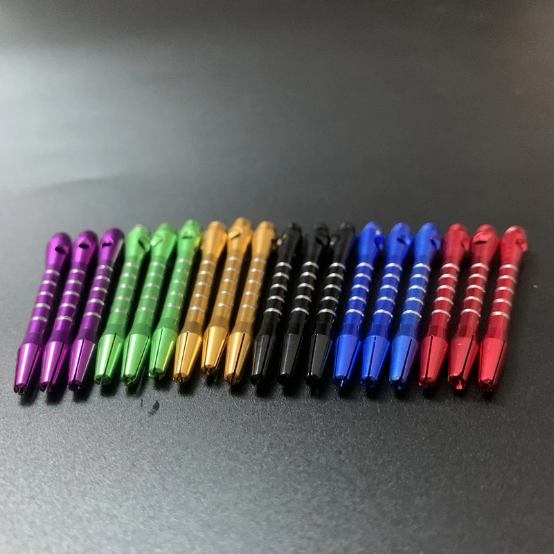 6 Buah Anak Panah Logam Kelas Atas Batang Aluminium Ukuran 48Mm/1.89 Inci Set Garis Ukiran Warna Batang Logam 6 Warna Aksesori Pilihan