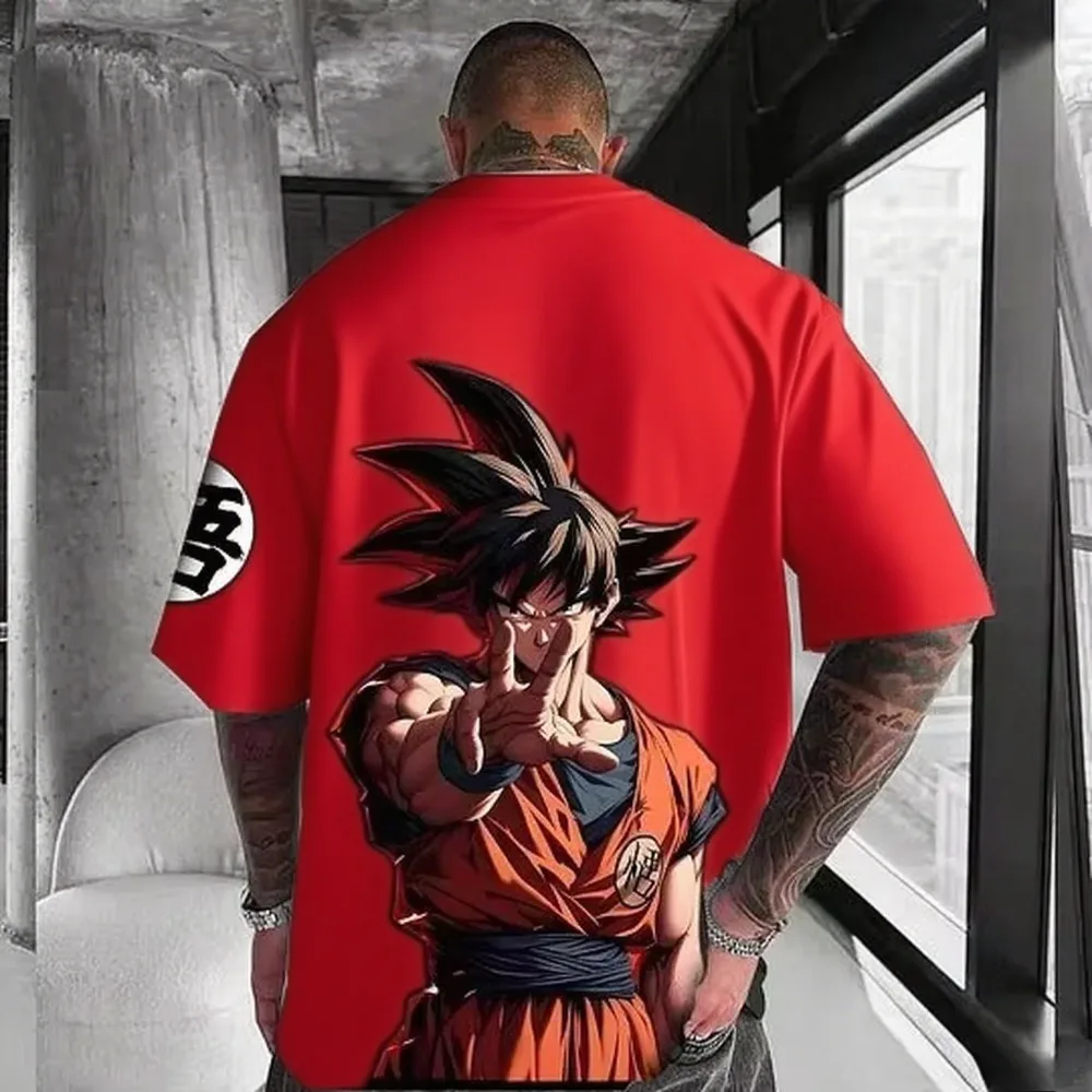 

Мужская свободная уличная футболка Dragon Ball Z Super Saiyan Son Goku для мальчиков, летняя повседневная хлопковая детская футболка с принтом аниме