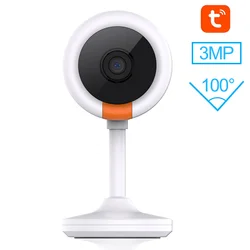 2K 3MP Indoor Wifi Tuya Camera Baby Monitor Smart Life Home Security Wireless Mini Camera IP CCTV Two Way Audio AI Detect