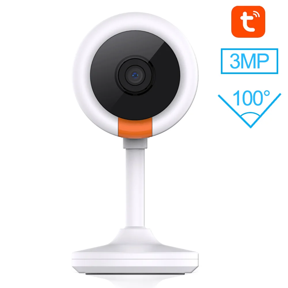 2K 3MP Indoor Wifi Tuya Camera Baby Monitor Smart Life Home Security Wireless Mini Camera IP CCTV Two Way Audio AI Detect