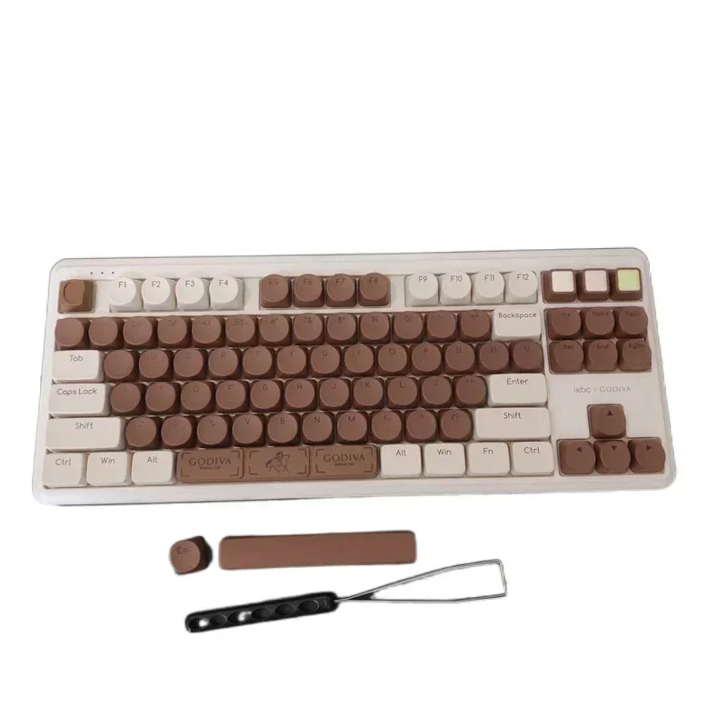 

Bluetooth IKBC 87 keyboard 2.4g Wireless Mechanical Keyboard TTC Switch GODIVA choc PBT Keycap
