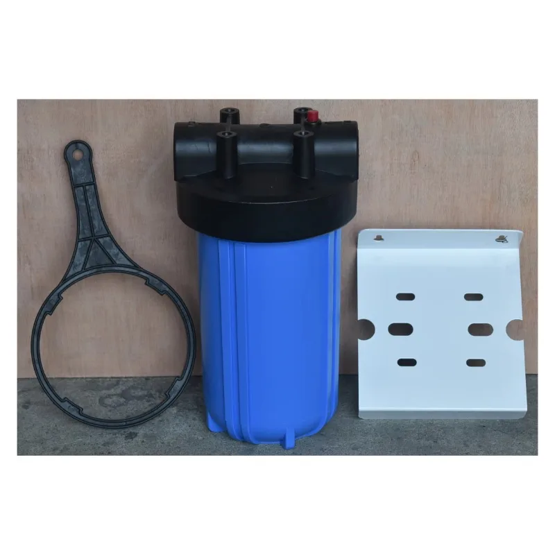 

Practical 10-inch manual water filter with large blue housing