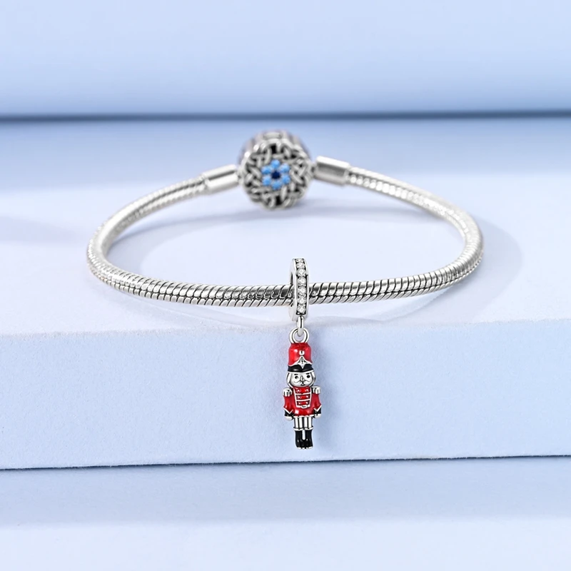 925 Sterling Silber Soldaten-Charm-Perlen, Wachposten, Telefonzelle, Uhrenturm, Reise-Charm für DIY-Armband, Halskette, Geschenk – Detail 11