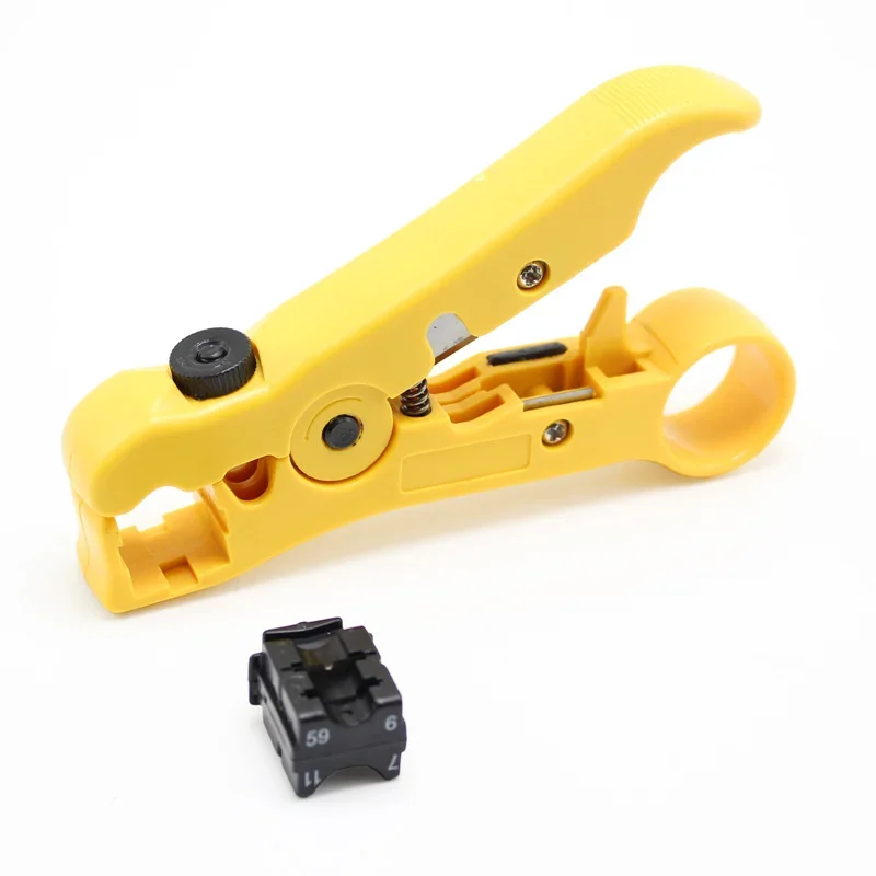 Automatic Cable Wire Stripper Wire Coax Coaxial Stripping Tool Multi-functional Cutter Striper for UTP STP RG59 RG6 RG7 RG11