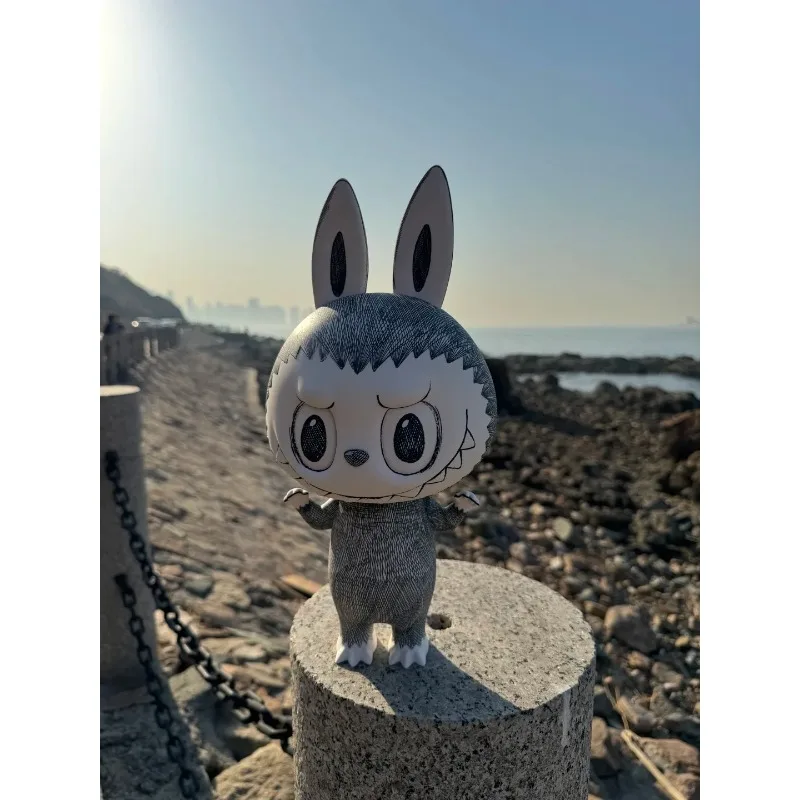 

POPMART MEGA 400%Collection LABUBU Sketch Trendy Toy Big Kid Figurehead Art Display Original Surprised Toys Gifts