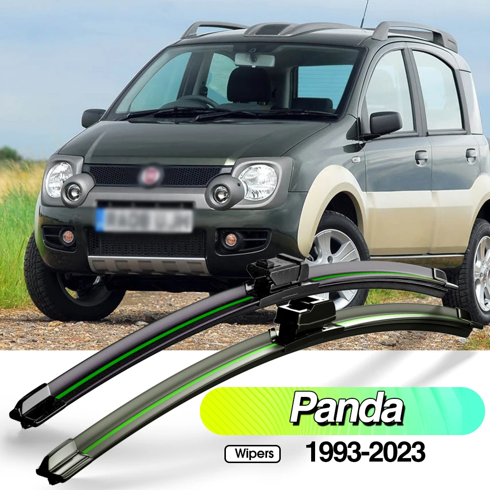 

For Fiat Panda 1993-2023 2pcs Front Windshield Wiper Blades Windscreen Window Accessories 2004 2007 2008 2010 2013 2015 2016