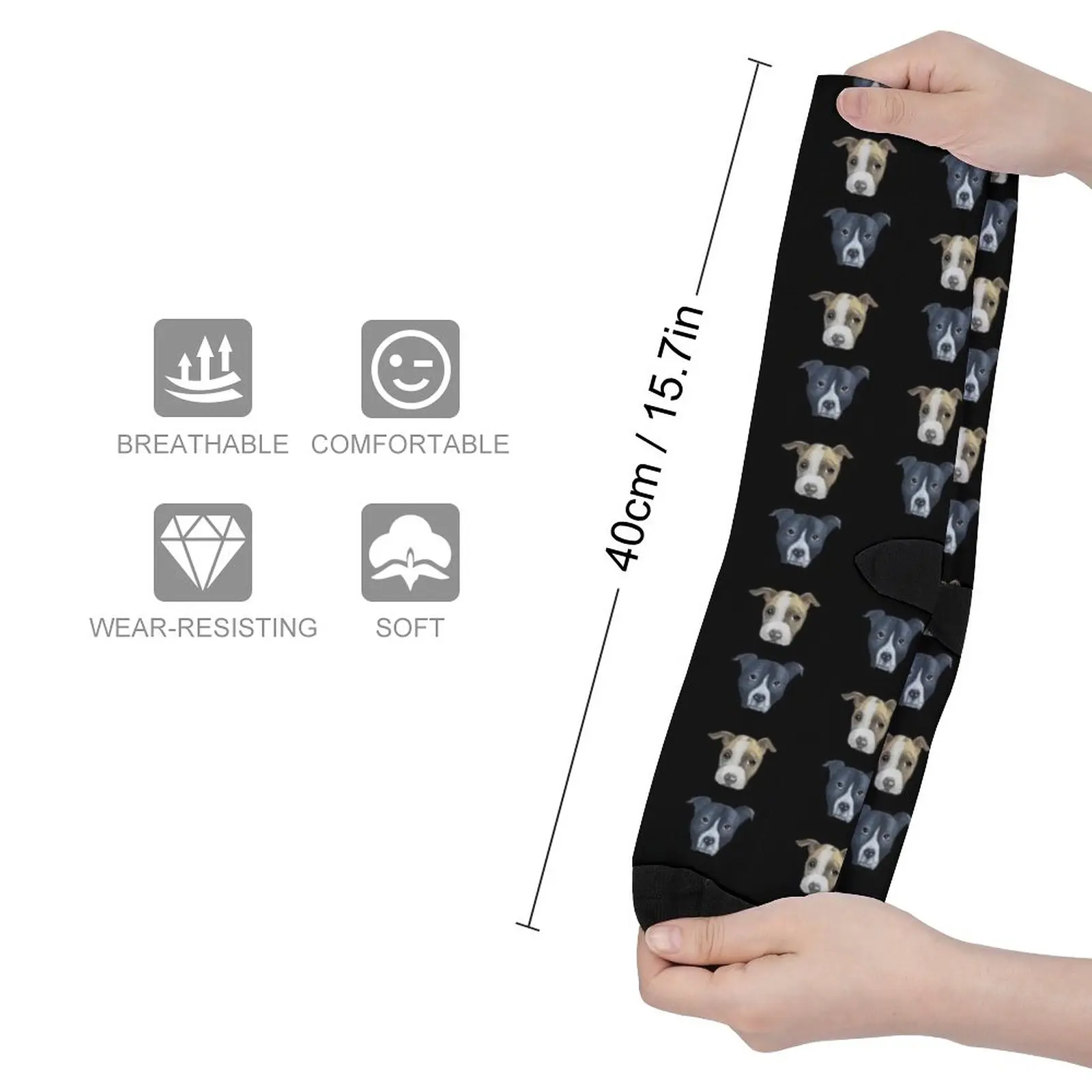 Adorable dogs stickers and Socks hiking Male sock Men's socks with print