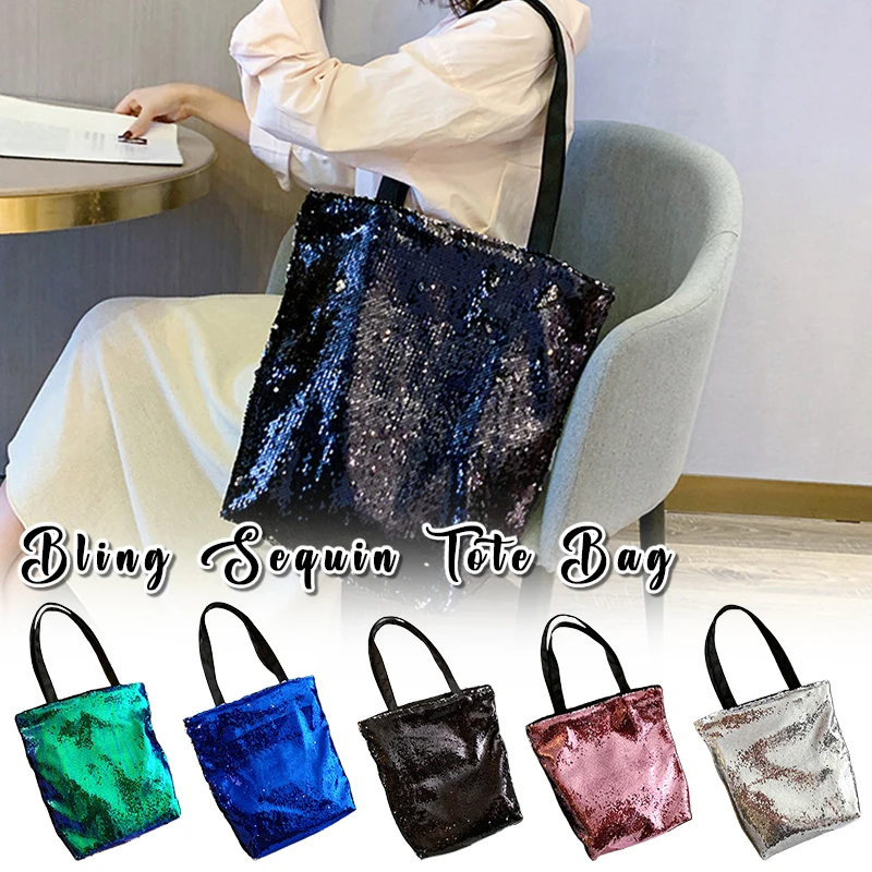 

Women's Fashionable Glossy Shoulder Bag, Portable Large Capacity Tote Bag, Casual Street Shopping Handbag
