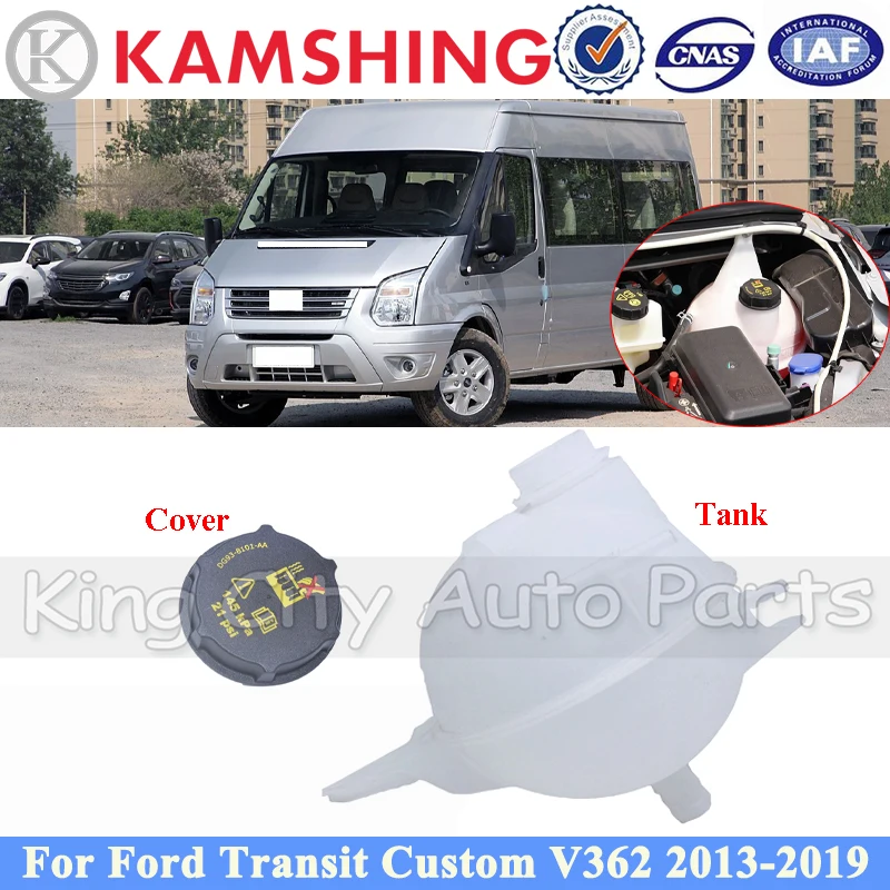 CAPQX Radiator Coolant Expansion Tank Bottle For Ford Transit Custom V362 2013-2019 Antifreeze Auxiliary Water Tank Kettle Cap