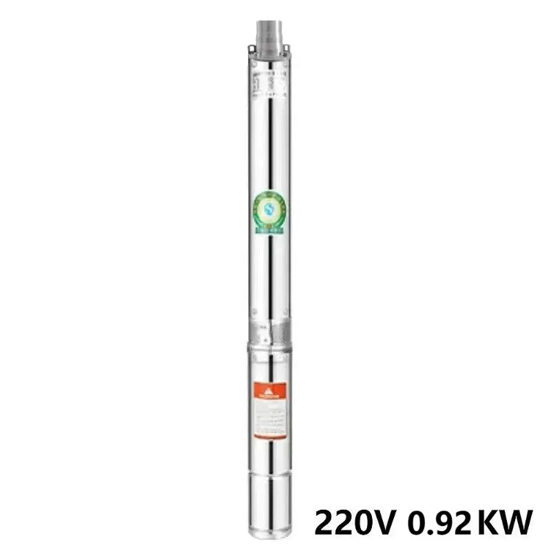 220V 0.92KW Large Flow Household Stainless Steel Deep Well Pump Anti Sand High Lift Clean Water Pump Well Agricultural