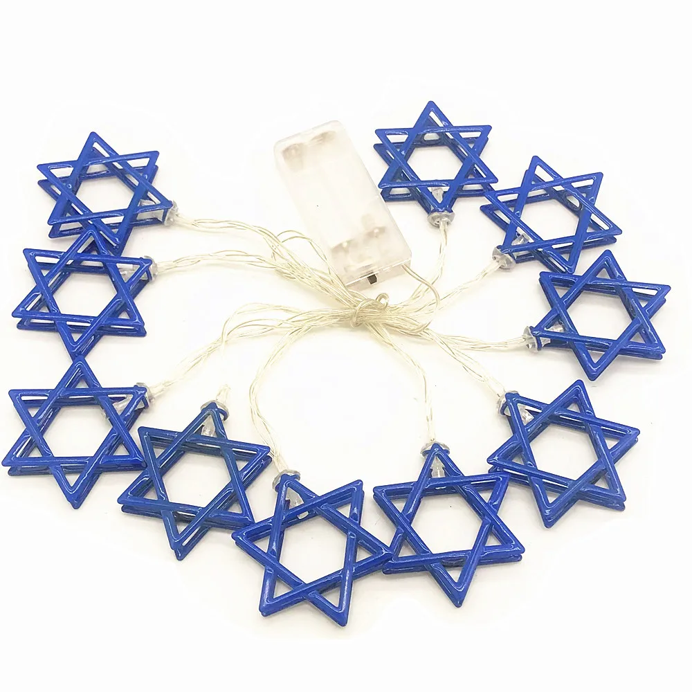 1.65/3M Chanukah Hanukkah USB Light String Candlestick For Home Decoration Jewish Party Decoration Operated Lamp Gifts Supplies