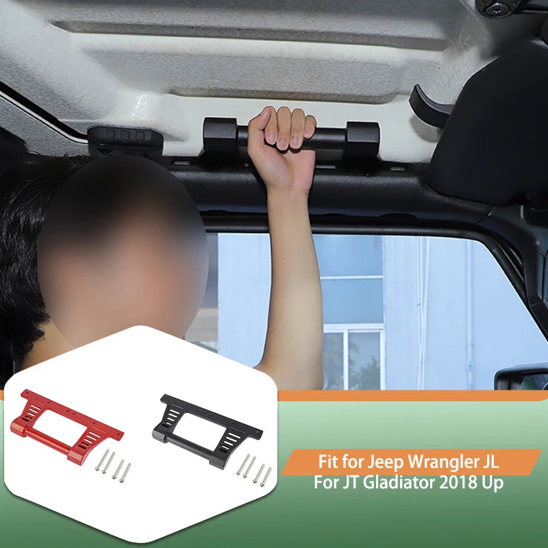 Car Hardtop Roof Grab Handle Aluminum Alloy Handhold for Jeep Wrangler JL for Gladiator JT 2018 Up Car Interior Accessories
