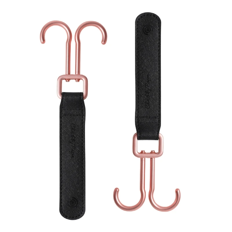 Convenient Strollers Organiser Hook, 2Pcs Strong Zinc Alloy Clips Hanging Rack Hook for Hanging Baby Essential Product