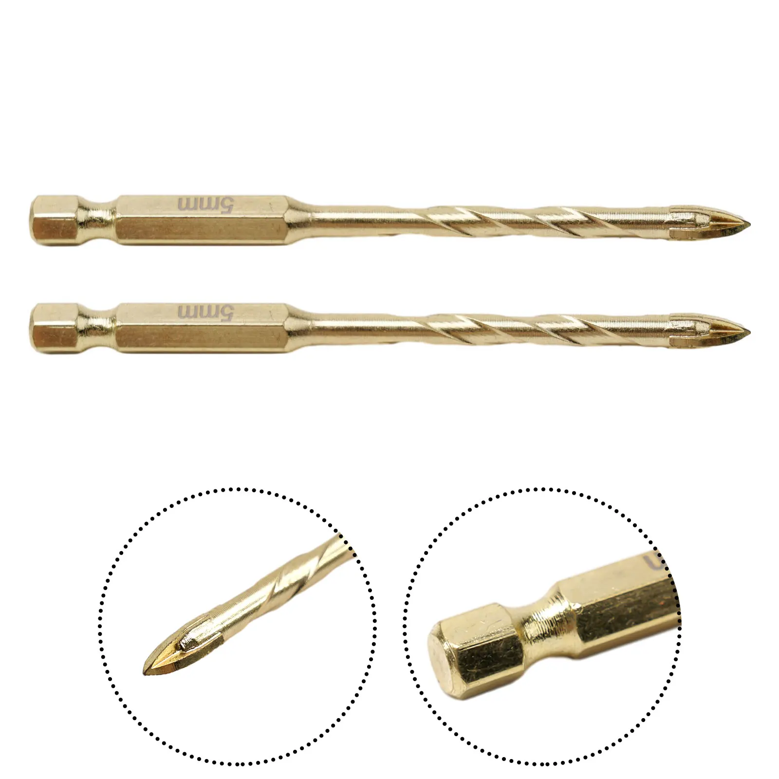 

Centering Point Carbide Drilling Flutes Glass Gold Mm Pcs Sheet Metal Smooth And Accurate Drilling Tile Bricks