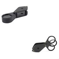 P82E 4x 8x 12x Lens Handheld Eye Loupe Magnifier for Coins Stamp Jewelry Foldable Triple Lenses Glass