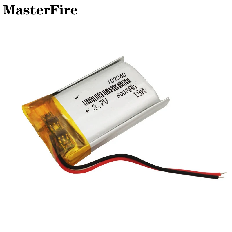 

3.7V 800mah Rechargeable Lithium Polymer Battery 102040 for Car Recorder Smart Watch Digital Camera Massager LED Light Batteries