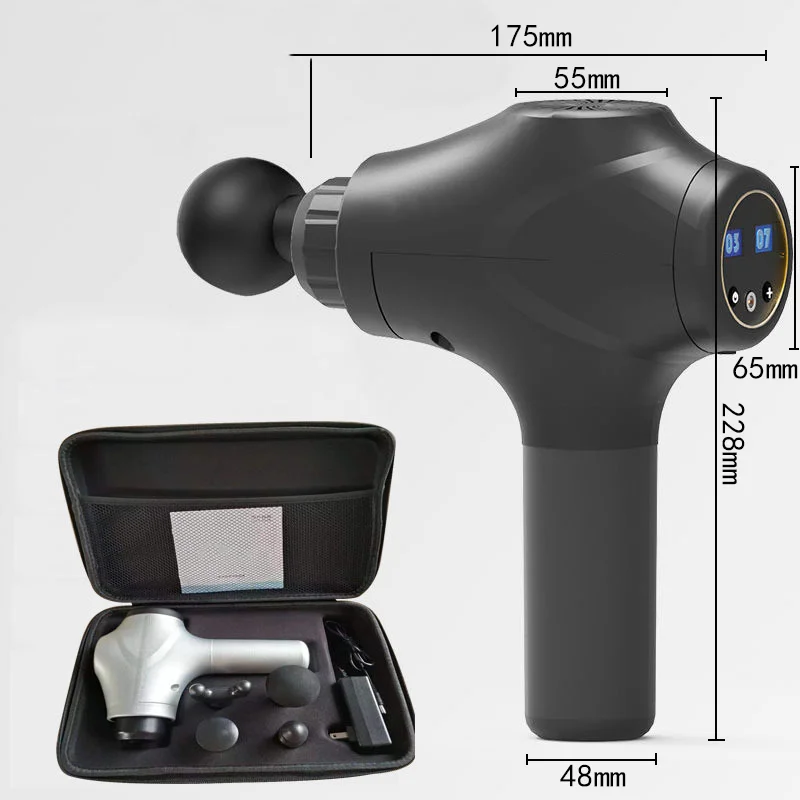 

Professional Electric Powerful Big Man Body Massage Gun Dropshipping with Lcd Screen Vibration Function Muscle Relaxer for Body