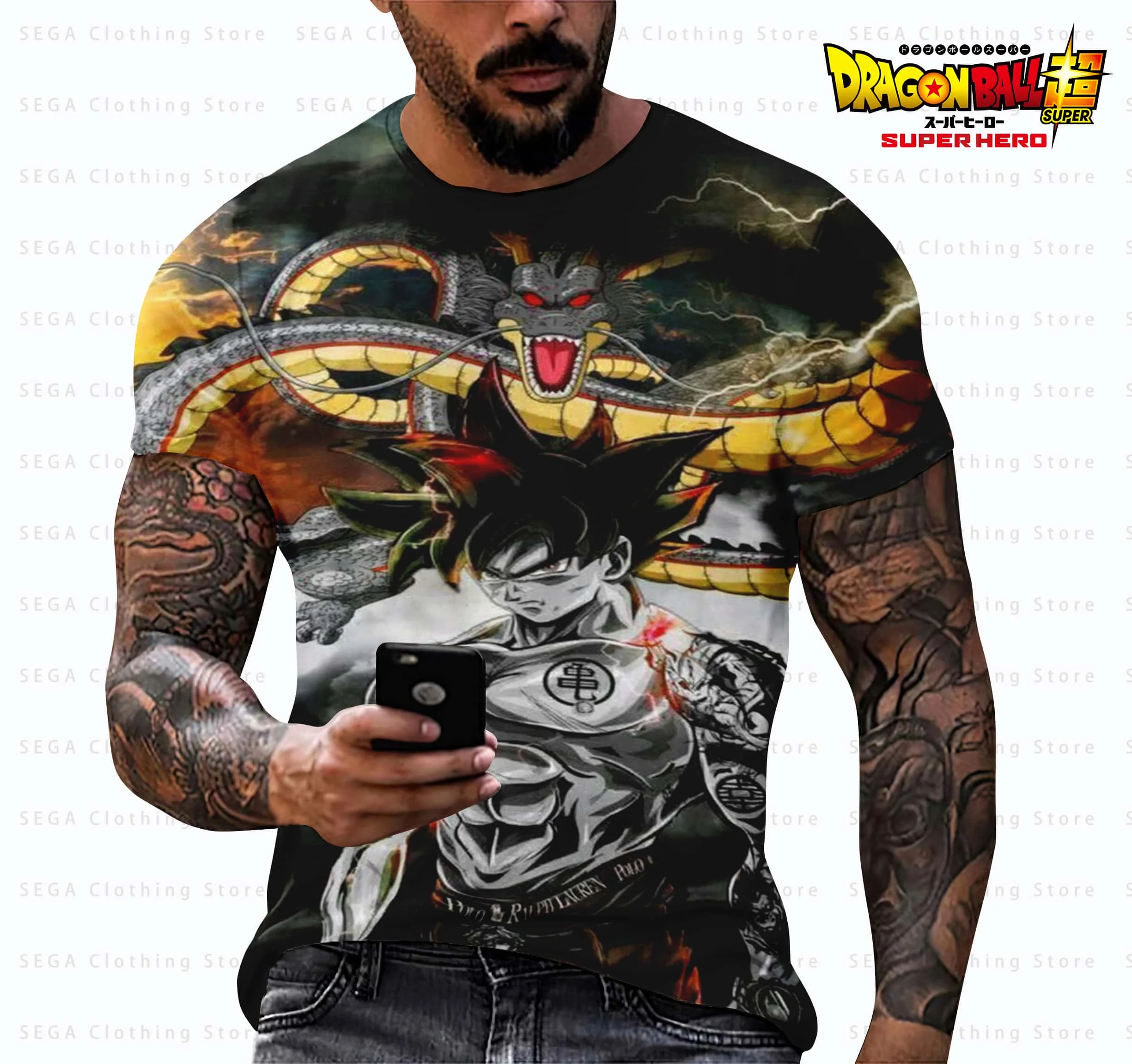 

Dragon Ball Z 2025 Goku Men's T-shirt Anime T-shirts Children's Clothing Short Sleeve Essentials Tops Fashion New Harajuku Style