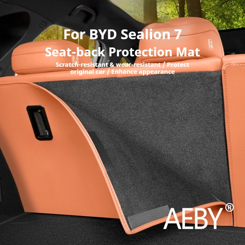 

AEBY For BYD Sealion 7 2024 Waterproof Rear Seat Cover Protector Durable Car Back Seat Mat for Pet Child Scratch Protection