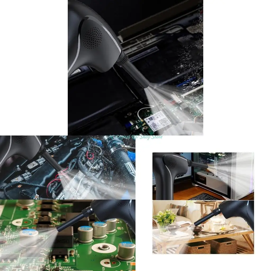 

E74D Беспроводной очиститель клавиатуры Air Duster 6000 мАч Аккумуляторная батарея для ПК-автомобиля