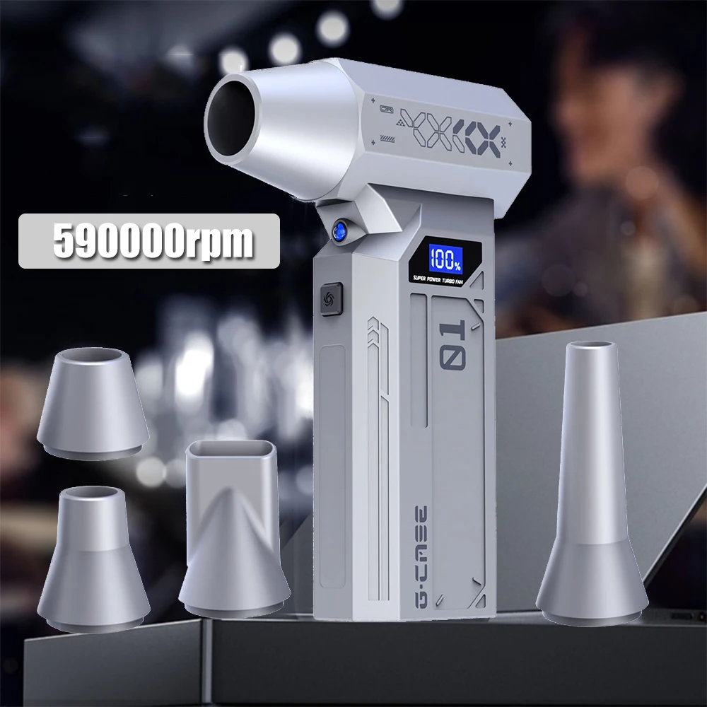 P70 Violent Fan 590000RPM Powerful Air Blower Portable Handheld Turbo Fan 55m/s Winds Brushless Jet Blower Gun Tools
