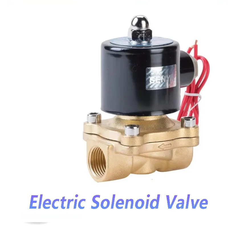 

DN08 DN10 DN15 DN20 Brass Electric Solenoid Valve 1/4''3/8''1/2''3/4" Normally Closed Pneumatic For Water Oil Air 12V 24V 220V