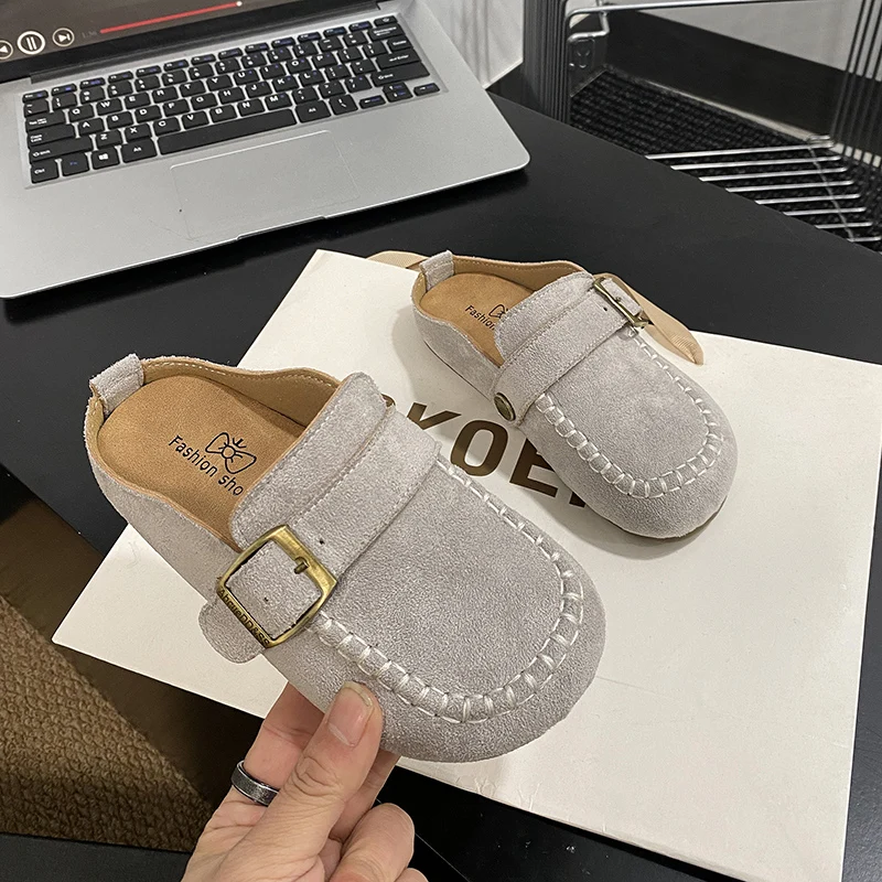 

Spring Autumn New Girl's Baotou Cool Slippers Children's Fashion Soft Soled Anti Slip Casual Versatile Shoes for Daily Dressing