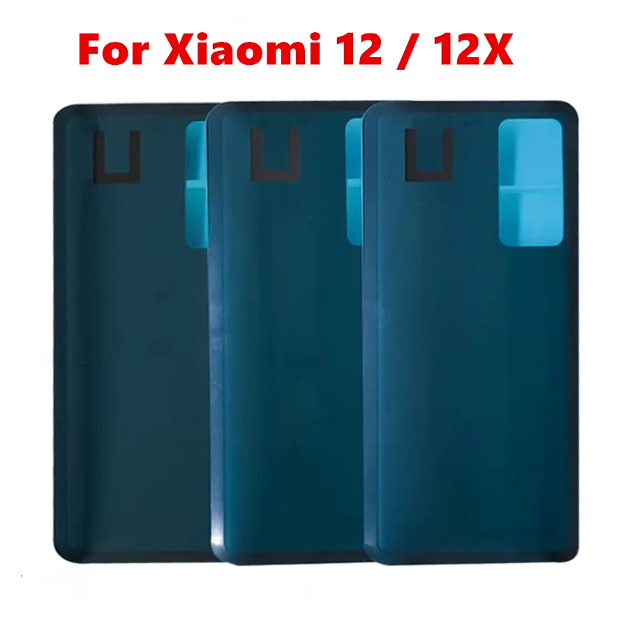 Original Rear Housing Door For Xiaomi 12 12X Back Cover Lid Mi12 5G Battery Cover Replacement With Adhesive + Camera Lens