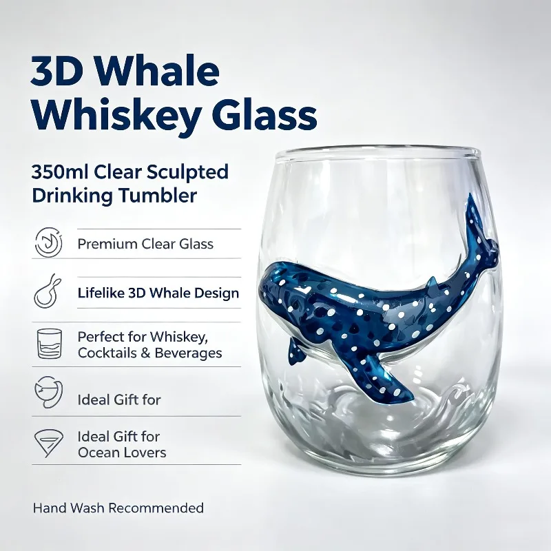 Hand-made Marine Animal Glassware 3d Blue-ringed Octopus Stemless Wine Glass Ocean Animal Bar Accessories Ocean Home Decor Gifts