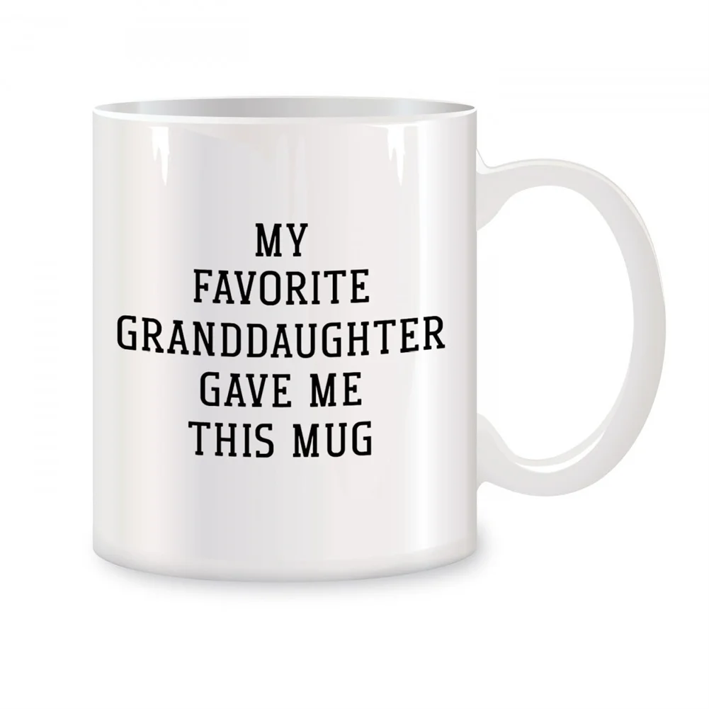 

Grandparents Mugs For Grandpa Gifts from Granddaughter Birthday Gifts Novelty Coffee Ceramic Tea Cups White 11 oz