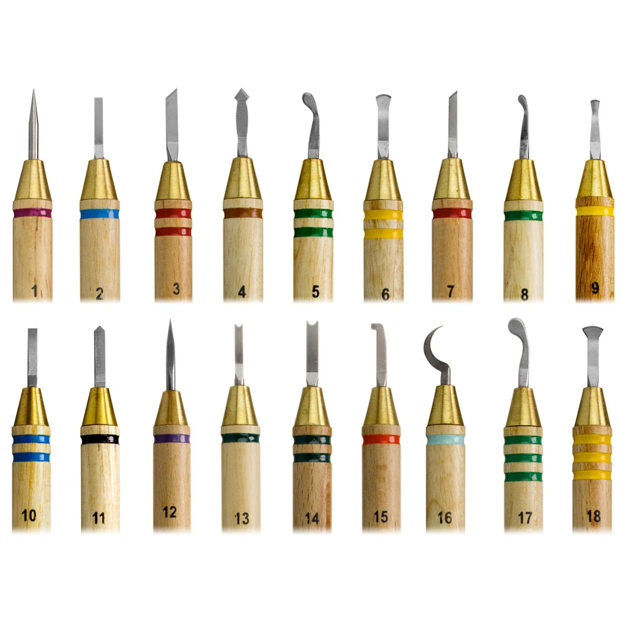 18-Piece Wolf Wax Carving Tool Set Tool Steel Beechwood Handle Jewelry Wax Carvers Master Kit with Storage & Instruction Booklet