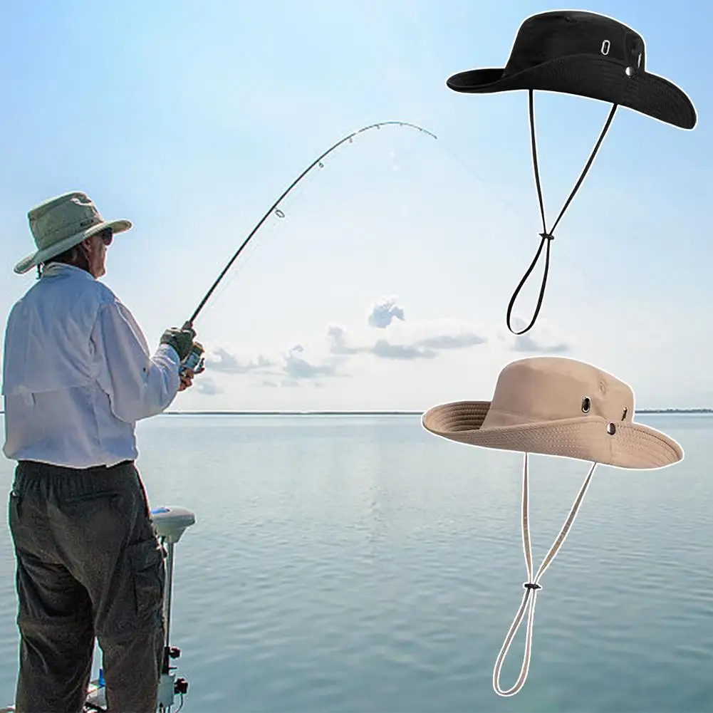 

Новая солнцезащитная рыбацкая шляпа, летняя дышащая сетчатая шляпа для пешего туризма, солнца, кемпинга, альпинизма, мужская шляпа, панамские кепки с защитой от УФ-лучей C Q0W8