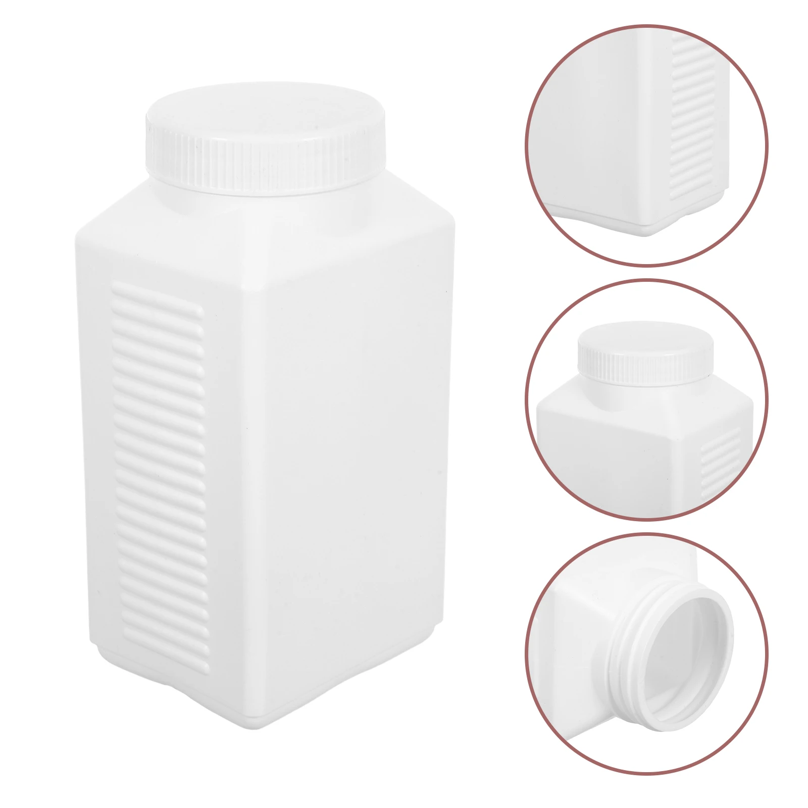 6Pcs Lab Plastic Bottles Wide Mouth Square Design 1000ml Chemical Reagent Storage Leakproof Containers Sample Containers Plastic