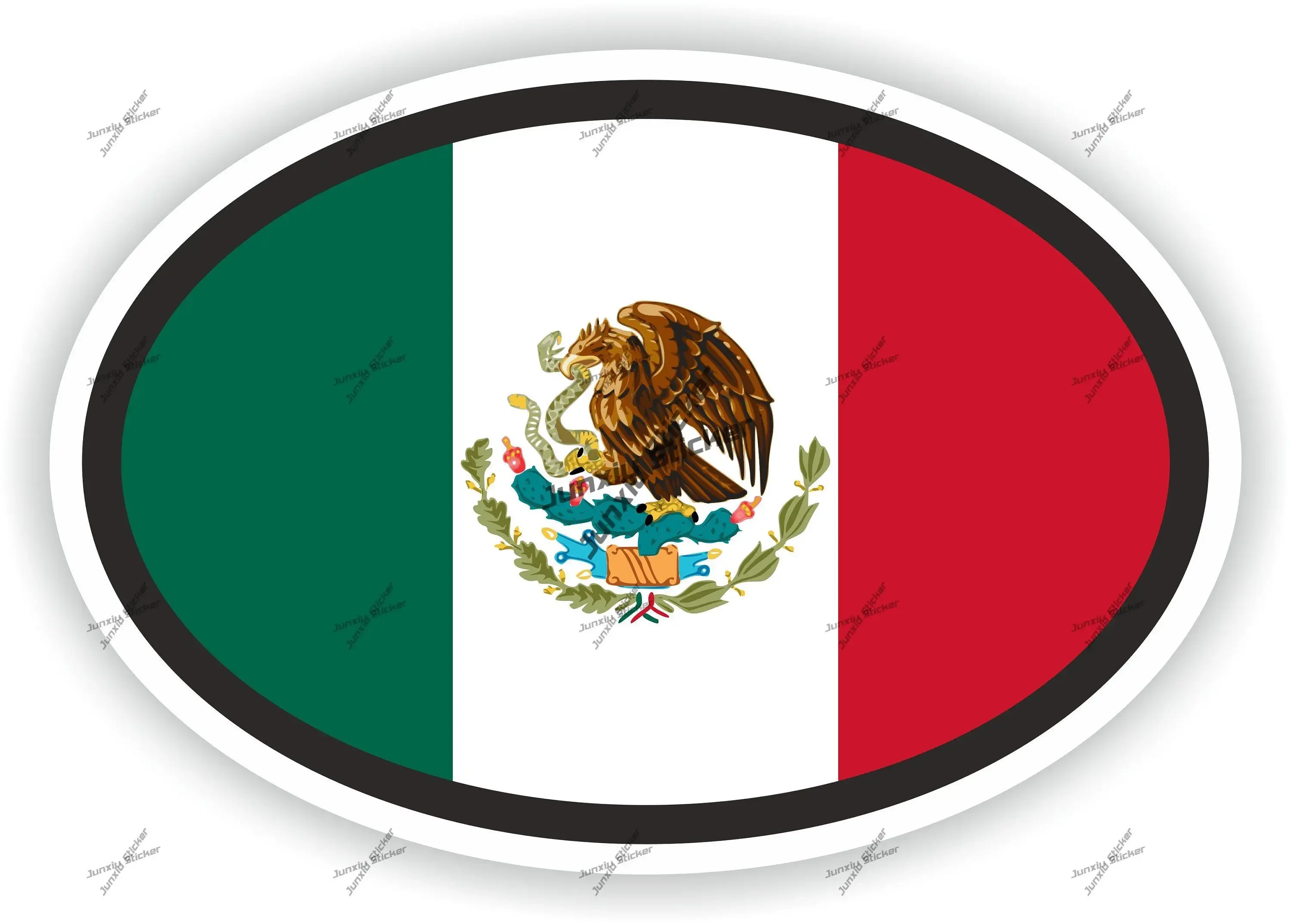 

Mexico Decal Decoration Mexico Oval with Flag Country Code Sticker Personality Outdoor Stickers for Car Bumper Truck Speedboat