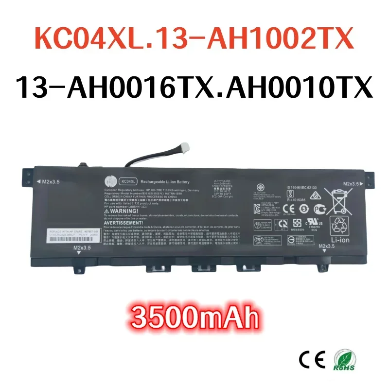 100% Original 3500mAh pour HP KC04XL TNP-W133 W136 W141 Wnavy 13-AH1002TX 13-AH0016TX AH0010TX HSTNN-IB8K/DB8P batterie d'ordinateur portable