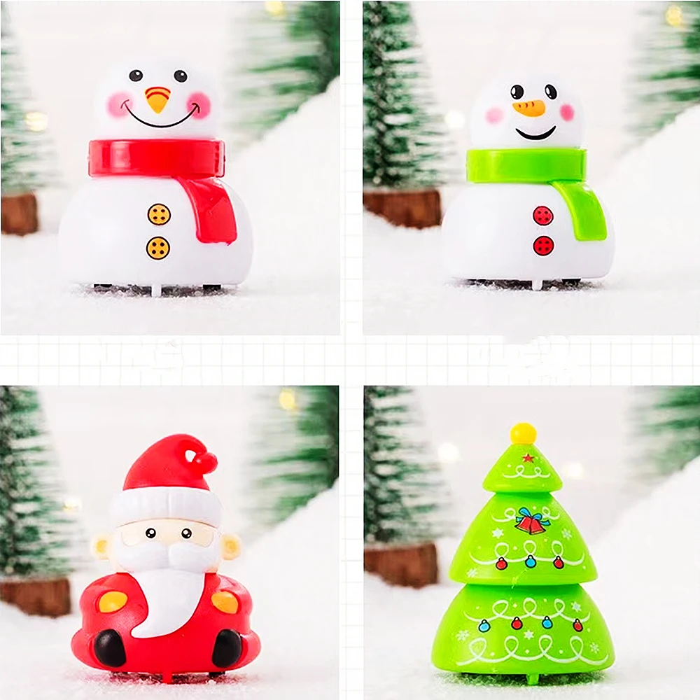 6/20Pcs Christmas Party Gifts Decoration Cartoon Christmas Tree Old Man Snowman Pull Back Car Toys Children Birthday Party Gifts