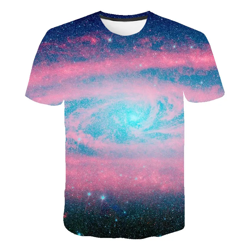 Galaxy Space 3D Print T-shirt Fashion Streetwear Men Woman O-Neck Casual T Shirts Summer Oversized Harajuku Tees Kids Funny Tops