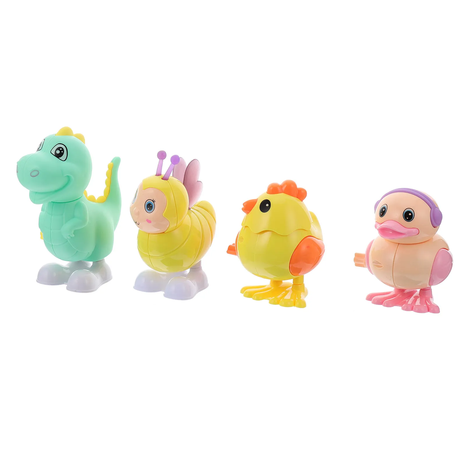 

4Pcs Animal Wind-Up Plaything for Children Clockwork Mechanism No Power Required Easy to Use Exquisite Craftsmanship Lovely
