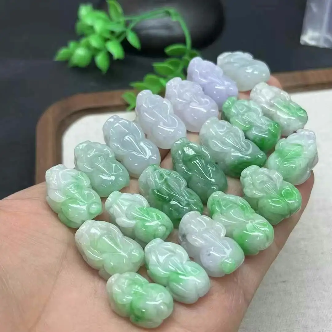 Type A Jade Pixiu Pendant Natural Jade Jewelry Jadeite Buddhist Jewelry Adult Women For Mother Gift